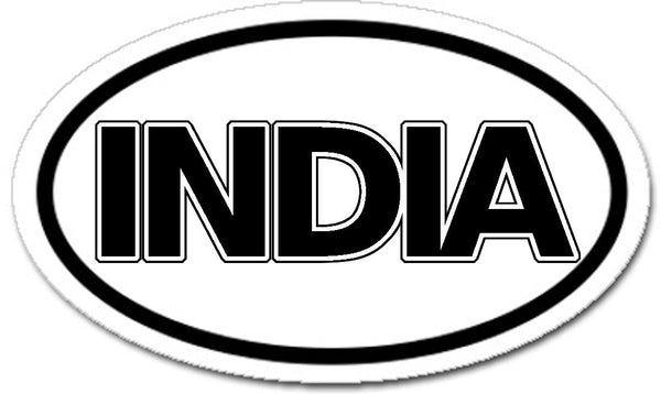 India Vinyl Sticker Oval For Cars, Any Surface – Lands & People